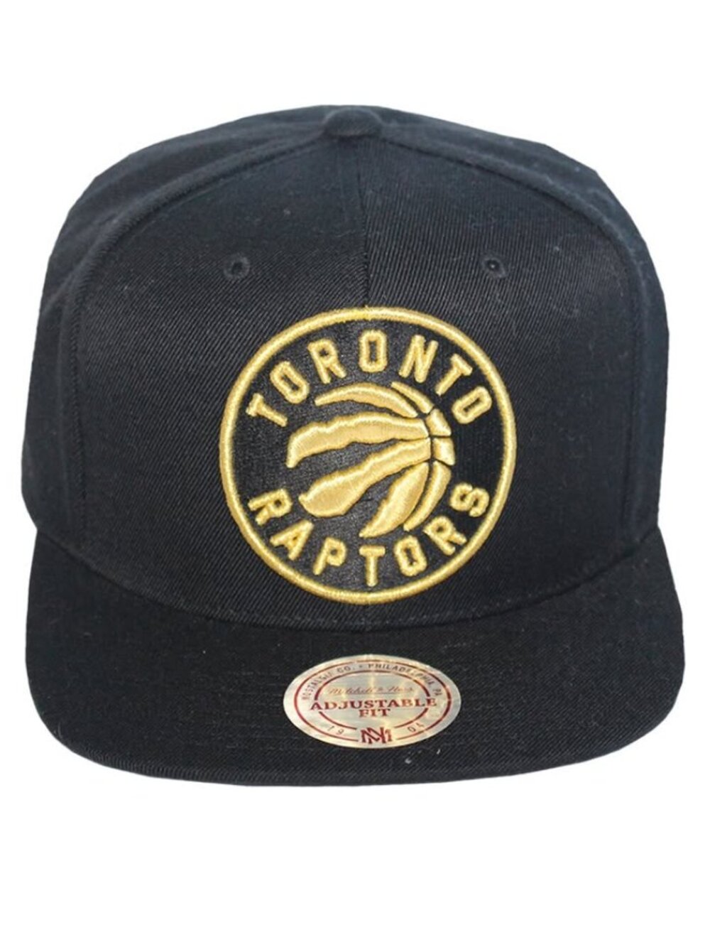 Mitchell & Ness x OVO - Drake Toronto Raptors Black/Gold Full Logo Snapback Hat